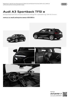 Audi-katalog i Umeå | Audi A3 Sportback TFSI e | 2024-06-16T00:00:00.000Z - 2025-06-16T00:00:00.000Z