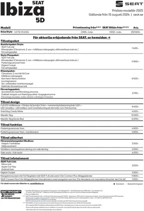 Seat-katalog i Sala | Exklusiva deals för våra kunder | 2024-08-22T00:00:00.000Z - 2025-08-22T00:00:00.000Z