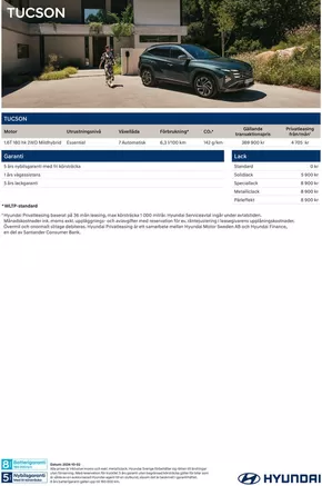 Hyundai-katalog i Haninge | Hyundai Prislista TUCSON | 2024-10-08T00:00:00.000Z - 2025-10-08T00:00:00.000Z