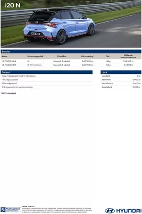 Hyundai-katalog i Haninge | Hyundai Prislista i20 N | 2024-10-25T00:00:00.000Z - 2025-10-25T00:00:00.000Z