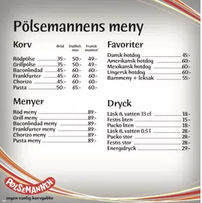 Pölsemannen-katalog i Uppsala | Meny! | 2025-01-29T00:00:00.000Z - 2025-03-31T00:00:00.000Z