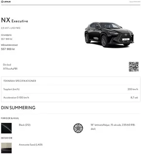 Lexus-katalog i Linköping | NX Executive!  | 2025-02-10T00:00:00.000Z - 2025-12-31T00:00:00.000Z