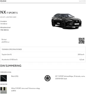 Lexus-katalog i Linköping | NX F Sport!  | 2025-02-10T00:00:00.000Z - 2025-12-31T00:00:00.000Z