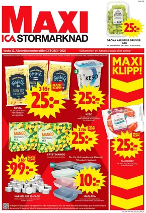 ICA Maxi-katalog i Trelleborg | Top-erbjudanden för sparrävar | 2025-03-17T00:00:00.000Z - 2025-03-23T00:00:00.000Z