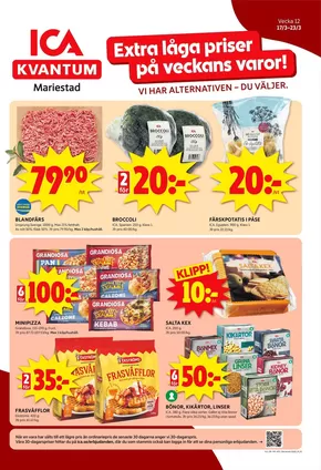 ICA Kvantum-katalog i Mariestad | Stort urval av erbjudanden | 2025-03-17T00:00:00.000Z - 2025-03-23T00:00:00.000Z