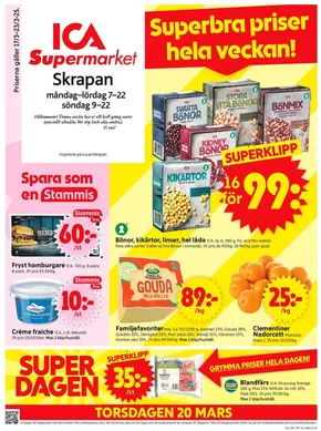 ICA Supermarket-katalog i Västerås | Aktuella specialerbjudanden | 2025-03-17T00:00:00.000Z - 2025-03-23T00:00:00.000Z