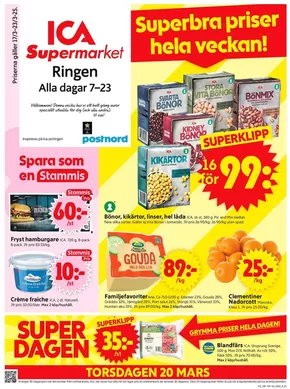 ICA Supermarket-katalog i Stockholm | Exklusiva deals och fynd | 2025-03-17T00:00:00.000Z - 2025-03-23T00:00:00.000Z