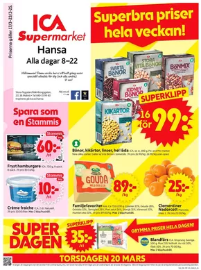 ICA Supermarket-katalog i Malmö | Aktuella deals och erbjudanden | 2025-03-17T00:00:00.000Z - 2025-03-23T00:00:00.000Z