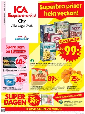 ICA Supermarket-katalog i Örebro | Fantastiskt erbjudande för fyndjägare | 2025-03-17T00:00:00.000Z - 2025-03-23T00:00:00.000Z
