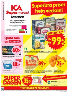 ICA Supermarket-katalog i Huddinge | Våra bästa fynd | 2025-03-17T00:00:00.000Z - 2025-03-23T00:00:00.000Z