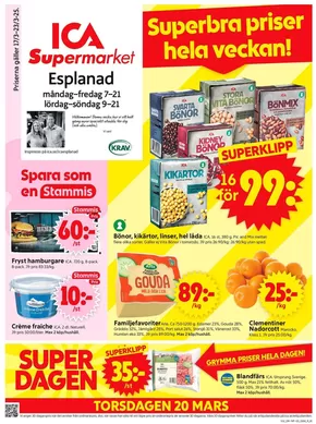 ICA Supermarket-katalog i Sundsvall | Top-deals för alla kunder | 2025-03-17T00:00:00.000Z - 2025-03-23T00:00:00.000Z