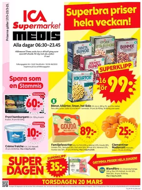 ICA Supermarket-katalog i Stockholm | Rabatter och kampanjer | 2025-03-17T00:00:00.000Z - 2025-03-23T00:00:00.000Z