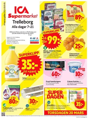 ICA Supermarket-katalog i Trelleborg | Våra bästa erbjudanden för dig | 2025-03-17T00:00:00.000Z - 2025-03-23T00:00:00.000Z