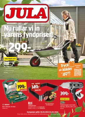 Jula-katalog i Linköping | kampanjbladet Jula | 2025-03-20T00:00:00.000Z - 2025-04-02T00:00:00.000Z