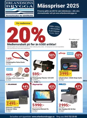 Erlandsons Brygga-katalog | Mässpriser 2025! | 2025-03-20T00:00:00.000Z - 2025-03-23T00:00:00.000Z