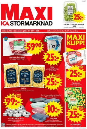ICA Maxi-katalog i Huddinge | Aktuella fynd och erbjudanden | 2025-03-17T00:00:00.000Z - 2025-03-23T00:00:00.000Z