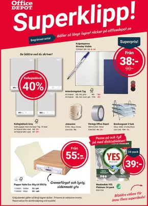 Office Depot-katalog i Göteborg | Spara nu med våra deals | 2025-03-22T00:00:00.000Z - 2025-04-05T00:00:00.000Z