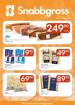 Snabbgross-katalog i Uppsala | Snabbgross Kampanjblad v. 15–16 | 2025-04-07T00:00:00.000Z - 2025-04-21T00:00:00.000Z