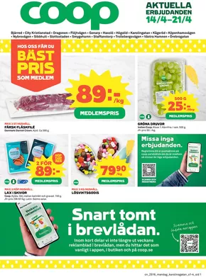 Coop-katalog i Lund (Skåne) | Exklusiva deals för våra kunder | 2025-04-14T00:00:00.000Z - 2025-04-21T00:00:00.000Z