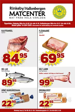 Matcenter-katalog i Stockholm | Veckans erbjudanden Matcenter | 2025-04-14T00:00:00.000Z - 2025-04-20T00:00:00.000Z