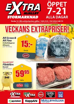 Extra Mjällby Stormarknad-katalog | Extra Mjällby Stormarknad veckans blad | 2025-04-14T00:00:00.000Z - 2025-04-21T00:00:00.000Z