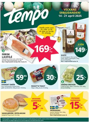 Tempo-katalog i Uppsala | Veckans erbjudanden Tempo | 2025-04-14T00:00:00.000Z - 2025-04-21T00:00:00.000Z