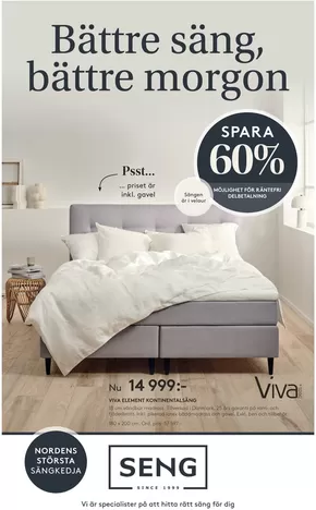 Seng-katalog i Helsingborg | Bättre säng, bättre morgon! | 2025-04-15T00:00:00.000Z - 2025-04-20T00:00:00.000Z