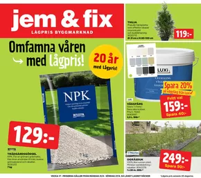 Jem&Fix-katalog i Norrköping | Jem&Fix reklamblad | 2025-04-20T00:00:00.000Z - 2025-04-27T00:00:00.000Z