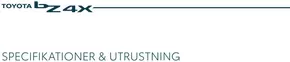Toyota-katalog i Östermalm | Toyota Bz4X | 2025-04-21T00:00:00.000Z - 2026-04-21T00:00:00.000Z