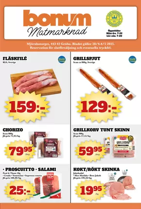 Bonum Matmarknad-katalog i Hindås | Bonum Matmarknad reklambad | 2025-04-29T00:00:00.000Z - 2025-05-04T00:00:00.000Z