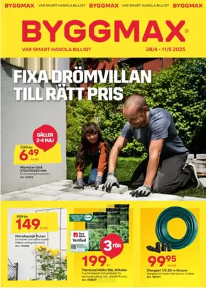 Byggmax-katalog i Skellefteå | Fixa drömvillan till rätt pris! | 2025-04-29T00:00:00.000Z - 2025-05-11T00:00:00.000Z