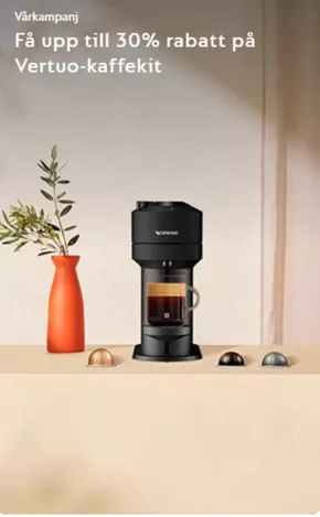 Få upp till 30% rabatt på Vertuo-kaffekit
