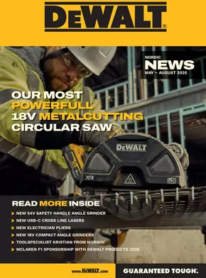 Dewalt-katalog i Töcksfors | Våra bästa deals för dig | 2025-05-01T00:00:00.000Z - 2025-08-31T00:00:00.000Z