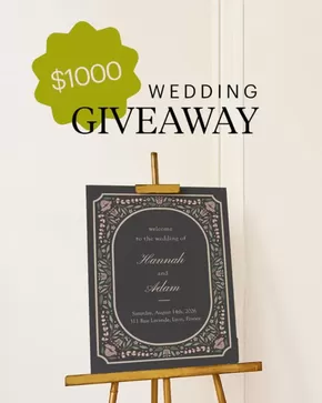 Vistaprint-katalog | Wedding giveaway! | 2025-05-15T00:00:00.000Z - 2025-05-30T00:00:00.000Z