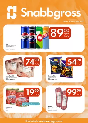 Snabbgross-katalog i Kärna | Snabbgross Kampanjblad v. 21–22 | 2025-05-19T00:00:00.000Z - 2025-06-02T00:00:00.000Z