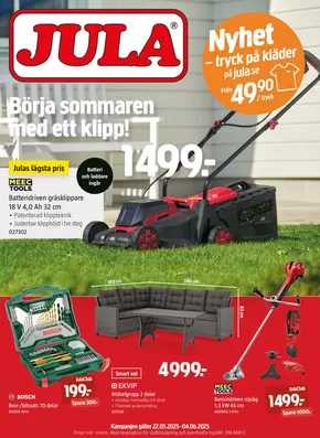 Jula-katalog i Tanumshede | kampanjbladet Jula | 2025-05-22T00:00:00.000Z - 2025-06-04T00:00:00.000Z