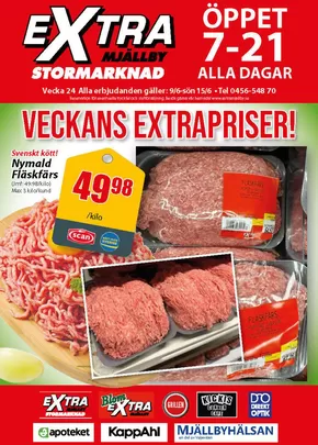 Extra Mjällby Stormarknad-katalog i Sölvesborg | Extra Mjällby Stormarknad veckans blad | 2025-06-09T00:00:00.000Z - 2025-06-15T00:00:00.000Z