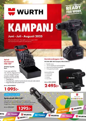 Würth-katalog i Borlänge | Kampanj! Ready for work. | 2025-06-13T00:00:00.000Z - 2025-08-31T00:00:00.000Z