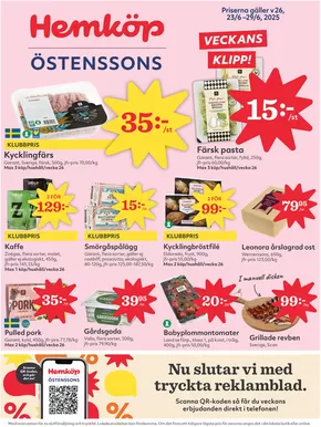 Hemköp-katalog i Svärtinge | Top-deals och rabatter | 2025-06-23T00:00:00.000Z - 2025-06-29T00:00:00.000Z