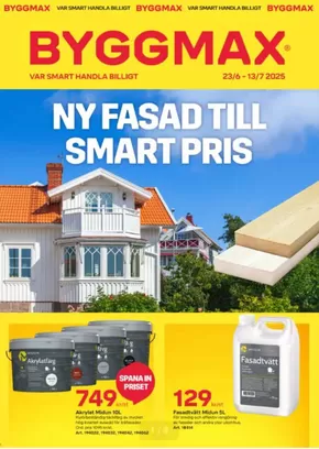 Byggmax-katalog i Lidköping | Ny fasad till smart pris! | 2025-06-23T00:00:00.000Z - 2025-07-13T00:00:00.000Z