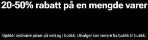 20-50% rabatt ppå en mengde varer!