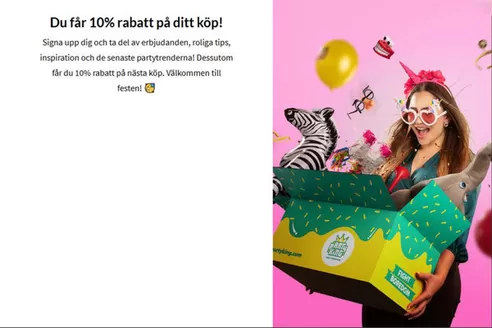 Partykungen-katalog i Ricksättra | Du får 10% rabatt på ditt köp! | 2026-04-08T00:00:00.000Z - 2026-05-31T00:00:00.000Z