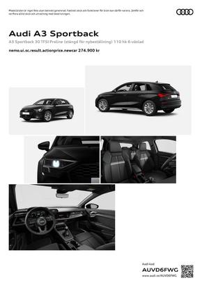 Audi-katalog i Ronneby | Audi A3 Sportback | 2024-05-04T00:00:00.000Z - 2025-05-04T00:00:00.000Z
