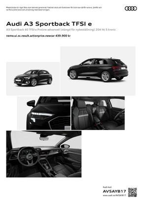 Audi-katalog i Ronneby | Audi A3 Sportback TFSI e | 2024-05-04T00:00:00.000Z - 2025-05-04T00:00:00.000Z